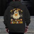 You Can't Scare Me I Teach 3rd Grade Halloween Teacher Ghost Men Zip Up Hoodie Back Print, funny design You Can't Scare Me I Teach 3rd Grade Halloween Teacher Ghost Men Zip Up Hoodie Back Print, funny design