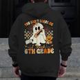 You Can't Scare Me I Teach Sixth Grade Teacher Halloween Men Zip Up Hoodie Back Print, funny design