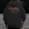 Captain Chaos Shirt For Parent Teacher Or Crazy Child Men Zip Up Hoodie Back Print, funny design