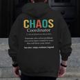 Chaos Coordinator Teacher Coworker Boss Appreciation Men Zip Up Hoodie Back Print, funny design Chaos Coordinator Teacher Coworker Boss Appreciation Men Zip Up Hoodie Back Print, funny design