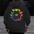 Chicken Themed Color Wheel Educational Art Teacher Artist Men Women Girls Kids Men Zip Up Hoodie Back Print, funny design