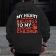 Childcare My Heart Belongs To Children Daycare Teacher Men Women Men Zip Up Hoodie Back Print, funny design