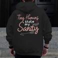 Childcare Provider Daycare Teacher Stole My Sanity Men Zip Up Hoodie Back Print, funny design