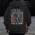 Childcare Teacher Negotiate With Toddlers Daycare Provider Men Zip Up Hoodie Back Print, funny design Childcare Teacher Negotiate With Toddlers Daycare Provider Men Zip Up Hoodie Back Print, funny design