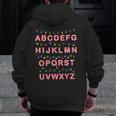 Christmas Alphabet Candy Cane Teachers Students Candy Cane For Men Women Kids Men Zip Up Hoodie Back Print, funny design Christmas Alphabet Candy Cane Teachers Students Candy Cane For Men Women Kids Men Zip Up Hoodie Back Print, funny design
