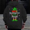 Christmas Kindergarten Elf Squad Teacher Student Men Zip Up Hoodie Back Print, funny design
