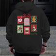 Christmas Teacher Stamps Men Zip Up Hoodie Back Print, funny design Christmas Teacher Stamps Men Zip Up Hoodie Back Print, funny design