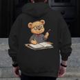 Classroom Fun With Teddy Bear Teacher Men Zip Up Hoodie Back Print, funny design Classroom Fun With Teddy Bear Teacher Men Zip Up Hoodie Back Print, funny design
