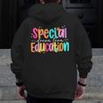 Color Special Education Squad Groovy Dream Team SPED Teacher Men Zip Up Hoodie Back Print, Groovy Teacher Gifts, funny design