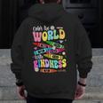 Color The World With Kindness Teacher Back To School Men Zip Up Hoodie Back Print, funny design