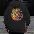 Colorful Brain Art Teacher Artist Painter Student Men Zip Up Hoodie Back Print, funny design Colorful Brain Art Teacher Artist Painter Student Men Zip Up Hoodie Back Print, funny design