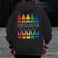 Colorful Crayon Kindergarten Team Tee For Teachers Students Men Women Kids Men Zip Up Hoodie Back Print, funny design Colorful Crayon Kindergarten Team Tee For Teachers Students Men Women Kids Men Zip Up Hoodie Back Print, funny design