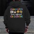 Communication Looks Different Tee Shirt Kids -Adults Teacher Animal Print Small Short Sleeve Classic Fit Crew Neck Polyester 100 Men Zip Up Hoodie Back Print, funny design