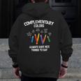 Complementary Colors Art Teacher Pun Shirt Men Zip Up Hoodie Back Print, funny design