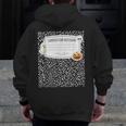 Composition Notebook Costume Adult Halloween For Teacher Men Zip Up Hoodie Back Print, funny design