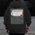 Composition Notebook Costume Adult Halloween For Teachers Men Zip Up Hoodie Back Print, funny design Composition Notebook Costume Adult Halloween For Teachers Men Zip Up Hoodie Back Print, funny design