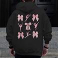 Coquette Bow Ballet Dance Teacher Coquette Women Dancing Men Zip Up Hoodie Back Print, funny design