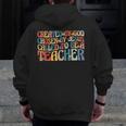 Created By God Chosen By Jesus Called To Be a Teacher Men Zip Up Hoodie Back Print, funny design