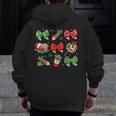 Cute Coquette Pencil Bow Christmas School Teacher Student Men Zip Up Hoodie Back Print, funny design Cute Coquette Pencil Bow Christmas School Teacher Student Men Zip Up Hoodie Back Print, funny design