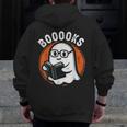 Cute Ghost Book Reading Books Lover Retro Halloween Teacher Men Zip Up Hoodie Back Print, funny design Cute Ghost Book Reading Books Lover Retro Halloween Teacher Men Zip Up Hoodie Back Print, funny design