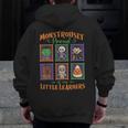 Cute Halloween Teacher Men Zip Up Hoodie Back Print, funny design