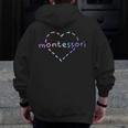 Cute Montessori For Teachers Kids & Moms Men Zip Up Hoodie Back Print, funny design Cute Montessori For Teachers Kids & Moms Men Zip Up Hoodie Back Print, funny design