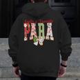 Cute Santas Favorite Para Christmas Paraprofessional Teacher Men Zip Up Hoodie Back Print, funny design