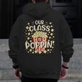 Cute Teacher Popcorn Day Men Zip Up Hoodie Back Print, funny design Cute Teacher Popcorn Day Men Zip Up Hoodie Back Print, funny design