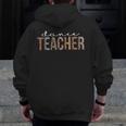 Dance Teacher Leopard Appreciation For Women For Work Men Zip Up Hoodie Back Print, funny design Dance Teacher Leopard Appreciation For Women For Work Men Zip Up Hoodie Back Print, funny design