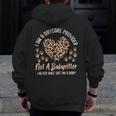 Daycare Provider Teacher Childcare Worker Leopard Heart Fun Men Zip Up Hoodie Back Print, funny design