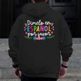 Dimelo En EspañOl Maestra De EspañOl Spanish Teacher Men Zip Up Hoodie Back Print, funny design