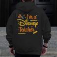 Disney Back To School I'm A Disney Teacher Crafty Logo Men Zip Up Hoodie Back Print, funny design