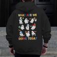 What Are We Doing Today Ghost PE Teacher Team Halloween Men Zip Up Hoodie Back Print, Pe Teacher Gifts, funny design What Are We Doing Today Ghost PE Teacher Team Halloween Men Zip Up Hoodie Back Print, Pe Teacher Gifts, funny design