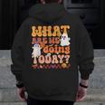 What Are We Doing Today Halloween PE Spooky Teacher Men Zip Up Hoodie Back Print, Pe Teacher Gifts, funny design