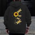 Dragonfly Sunflower Teacher Growth Mindset Choose To Shine Men Zip Up Hoodie Back Print, funny design Dragonfly Sunflower Teacher Growth Mindset Choose To Shine Men Zip Up Hoodie Back Print, funny design