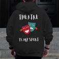 Drama Teacher For Theatre And Performing Arts Men Zip Up Hoodie Back Print, funny design Drama Teacher For Theatre And Performing Arts Men Zip Up Hoodie Back Print, funny design