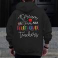 Dream Team Fourth Grade Teachers Back To School 4th Grade Men Zip Up Hoodie Back Print, funny design Dream Team Fourth Grade Teachers Back To School 4th Grade Men Zip Up Hoodie Back Print, funny design