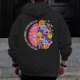 Dyslexia Different Perspective Reading Brain Floral Teacher Men Zip Up Hoodie Back Print, funny design Dyslexia Different Perspective Reading Brain Floral Teacher Men Zip Up Hoodie Back Print, funny design