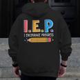 I E P I Encourage Progress Special Education Teacher Men Zip Up Hoodie Back Print, funny design I E P I Encourage Progress Special Education Teacher Men Zip Up Hoodie Back Print, funny design