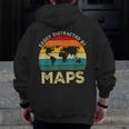 Easily Distracted By Maps Geography Teacher Men Zip Up Hoodie Back Print, funny design Easily Distracted By Maps Geography Teacher Men Zip Up Hoodie Back Print, funny design
