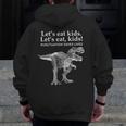 Lets Eat Kids Punctuation Saves Lives Dinosaur Teacher Men Zip Up Hoodie Back Print, funny design Lets Eat Kids Punctuation Saves Lives Dinosaur Teacher Men Zip Up Hoodie Back Print, funny design