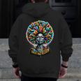 Education Is Freedom History Month Teacher Books Afro Men Zip Up Hoodie Back Print, History Teacher Gifts, funny design