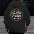 Educational Wingman Assistant Teaching a School Teacher Aide Men Zip Up Hoodie Back Print, funny design Educational Wingman Assistant Teaching a School Teacher Aide Men Zip Up Hoodie Back Print, funny design