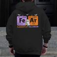 Elements Of Halloween Fear Periodically Chemistry Teacher Men Zip Up Hoodie Back Print, funny design