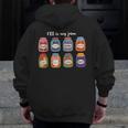 ELL Is My Jam English Language Learner Aide ELL Teacher Men Zip Up Hoodie Back Print, English Teacher Gifts, funny design