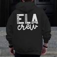 English Language Art Teacher Crew ELA Squad English Teacher Men Zip Up Hoodie Back Print, English Teacher Gifts, funny design