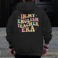 In My English Teacher Era Retro Back To School Literature Men Women Men Zip Up Hoodie Back Print, English Teacher Gifts, funny design