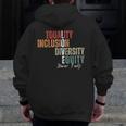Equality Inclusion Diversity Equity Love Never Fails Teacher Men Zip Up Hoodie Back Print, funny design Equality Inclusion Diversity Equity Love Never Fails Teacher Men Zip Up Hoodie Back Print, funny design