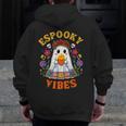 Espooky Vibes Spanish Mexican Halloween Ghost Teachers Men Zip Up Hoodie Back Print, funny design Espooky Vibes Spanish Mexican Halloween Ghost Teachers Men Zip Up Hoodie Back Print, funny design