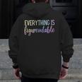 Everything Is Figureoutable Teacher Motivational - -Adults Small Short Sleeve Crew Collar Modern Fun Vacation Cotton Polyester Machine Wash Men Zip Up Hoodie Back Print, funny design Everything Is Figureoutable Teacher Motivational - -Adults Small Short Sleeve Crew Collar Modern Fun Vacation Cotton Polyester Machine Wash Men Zip Up Hoodie Back Print, funny design